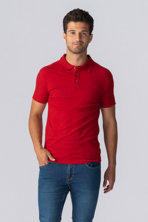 Muscle Polo Shirt - Red