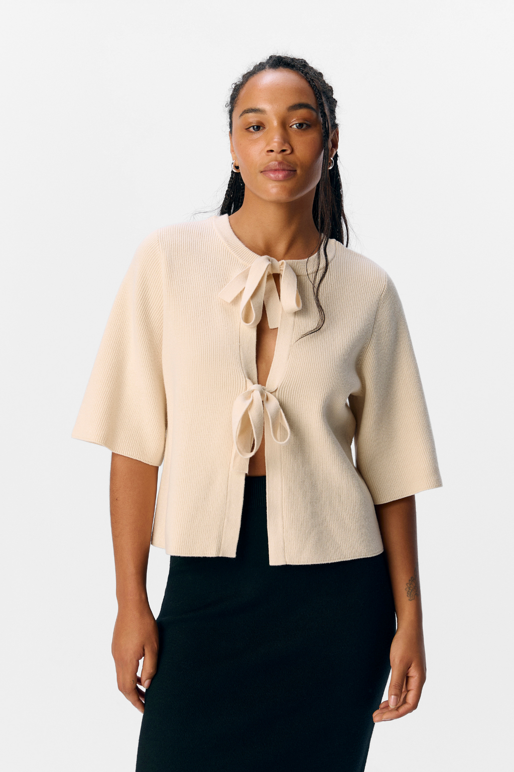 JULLA PARVI 2/4 Knit Cardigan - Sandshell