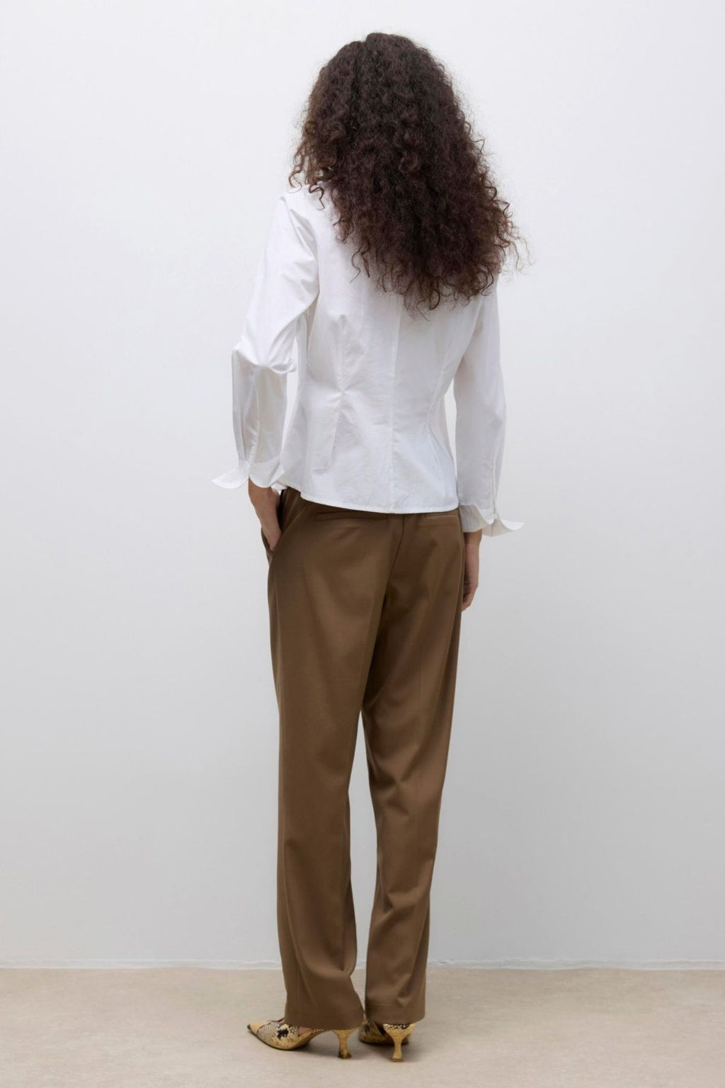 Camicia da scollo a V UMS - bianco brillante