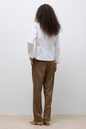 Camicia da scollo a V UMS - bianco brillante