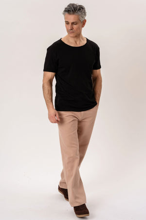 Maglietta con collo profondo - Nero