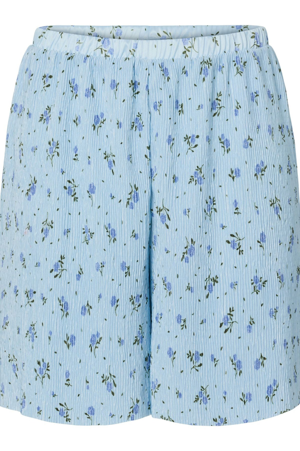 Flora a vita alta Shorts - Fiori di cashmere blu-blu