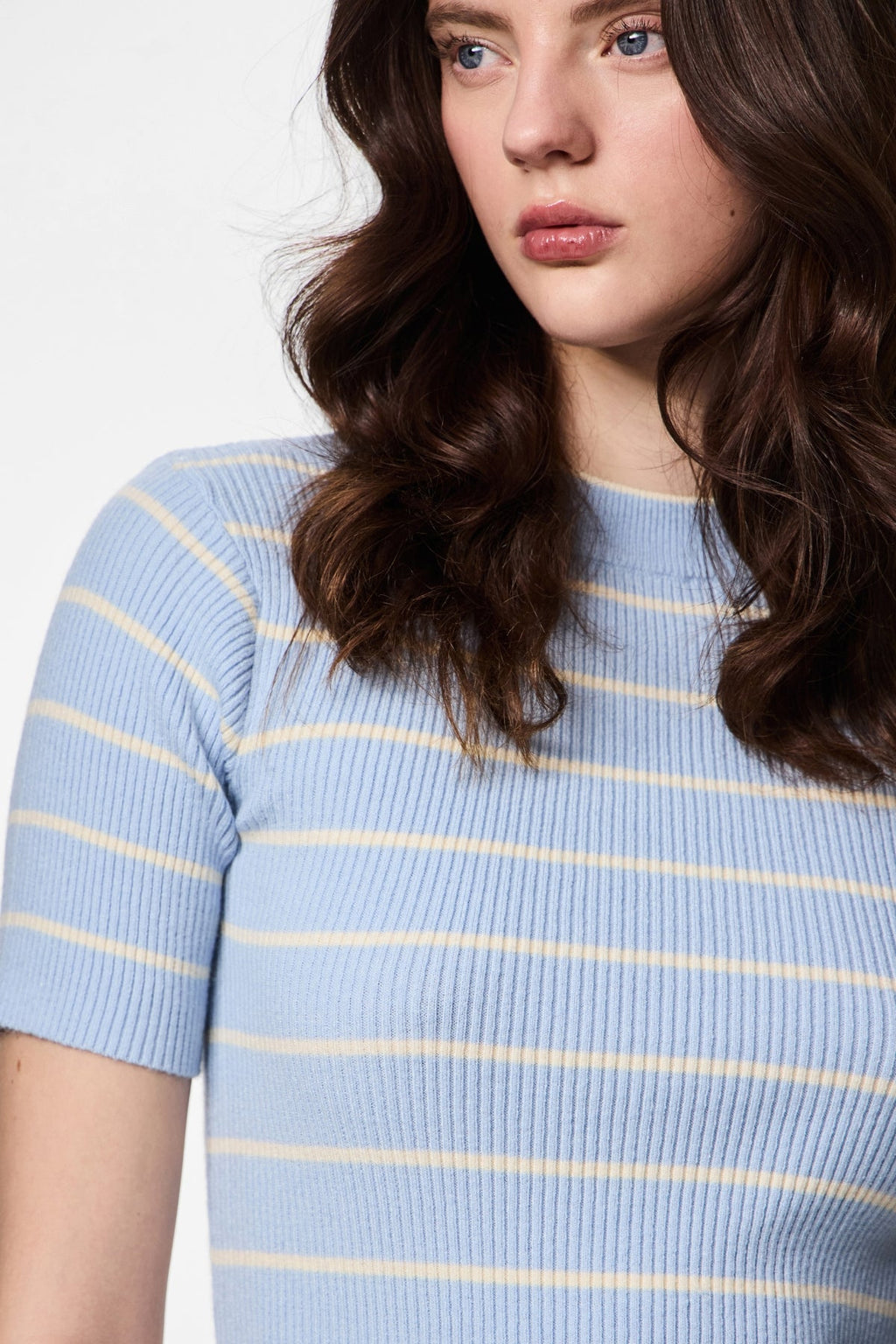 Mira O-Neck Knit - Cashmere Blue Birch
