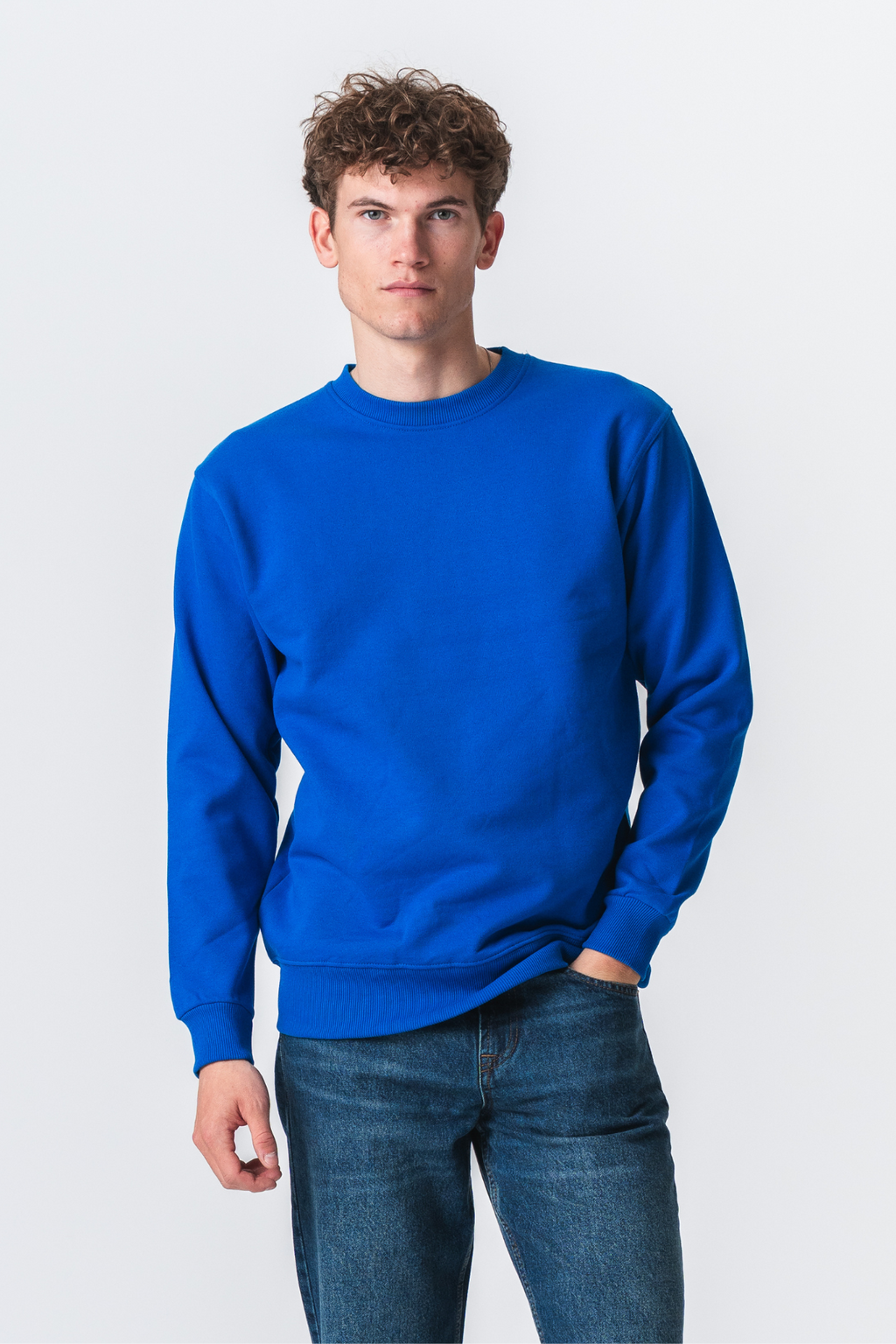 Crewneck di base - Blu svedese