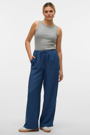 Melaney Loose Pant - Dark Denim Melange