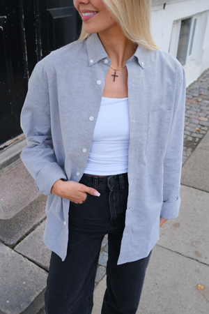 Fidanzato oxford camicia - grigio