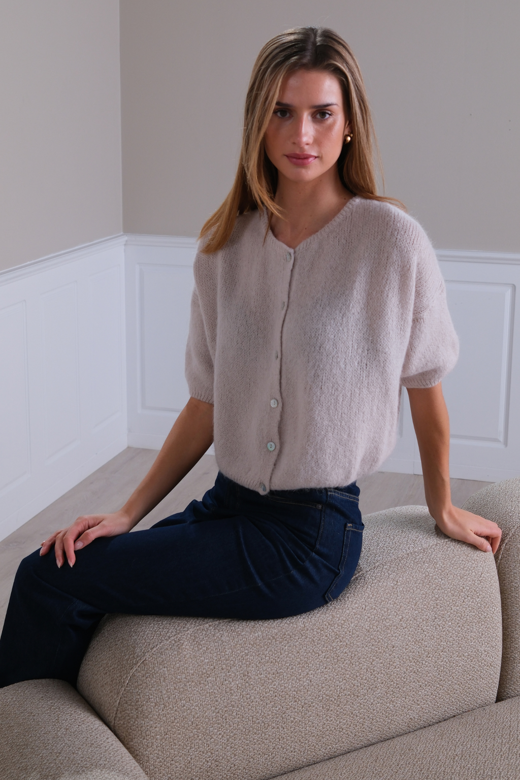 Maglia a maniche corte Mary - Beige