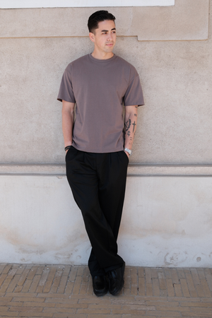 T-shirt squadrata - Grigio scuro