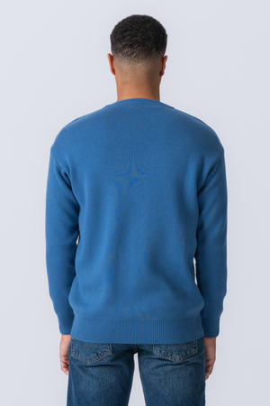 Maglione a maglia da equipaggiamento - blu