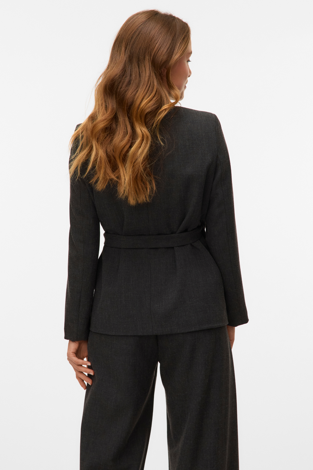 Blazer cinghia sciolto bestie - melange grigio scuro