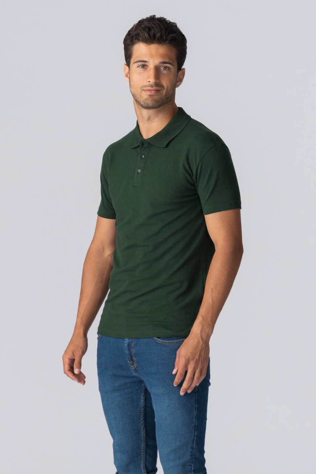 Polo muscolare - verde scuro