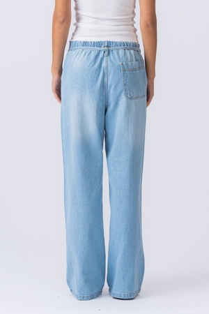 Jeans nicole largo - azzurro