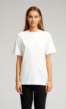 T -shirt oversize - Melange grigio chiaro