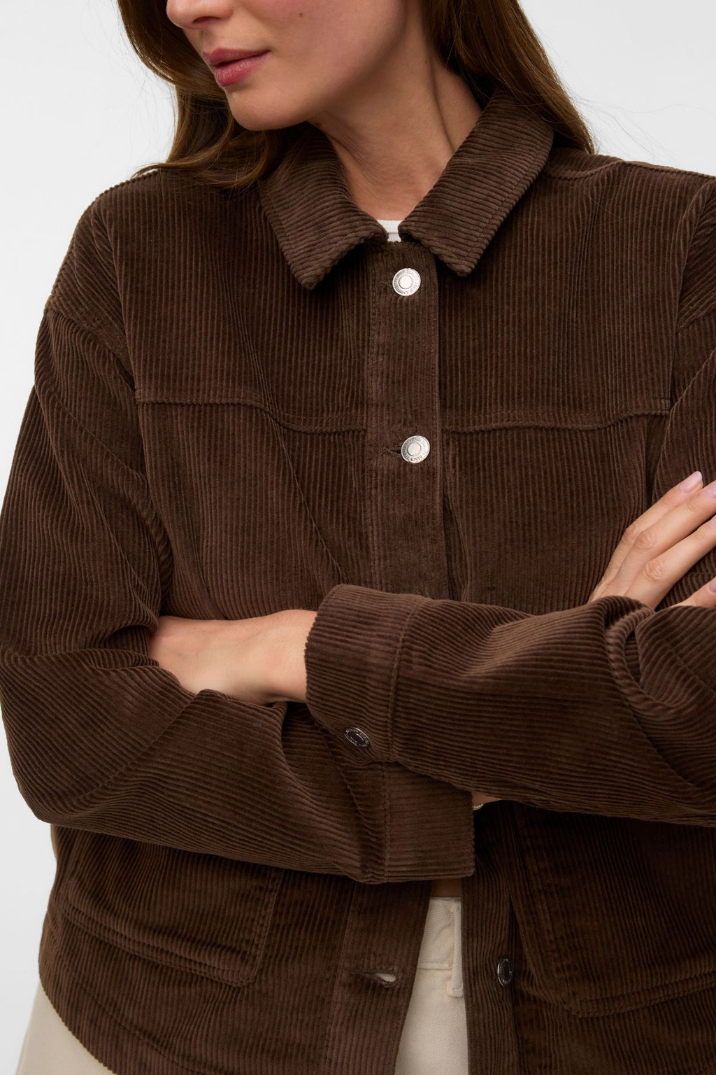 Jamie Corduroy Shacket - Chocolate Chip