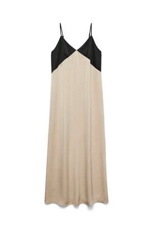 Abito alla caviglia con canotta Joy - Nero Contrasto di cemento