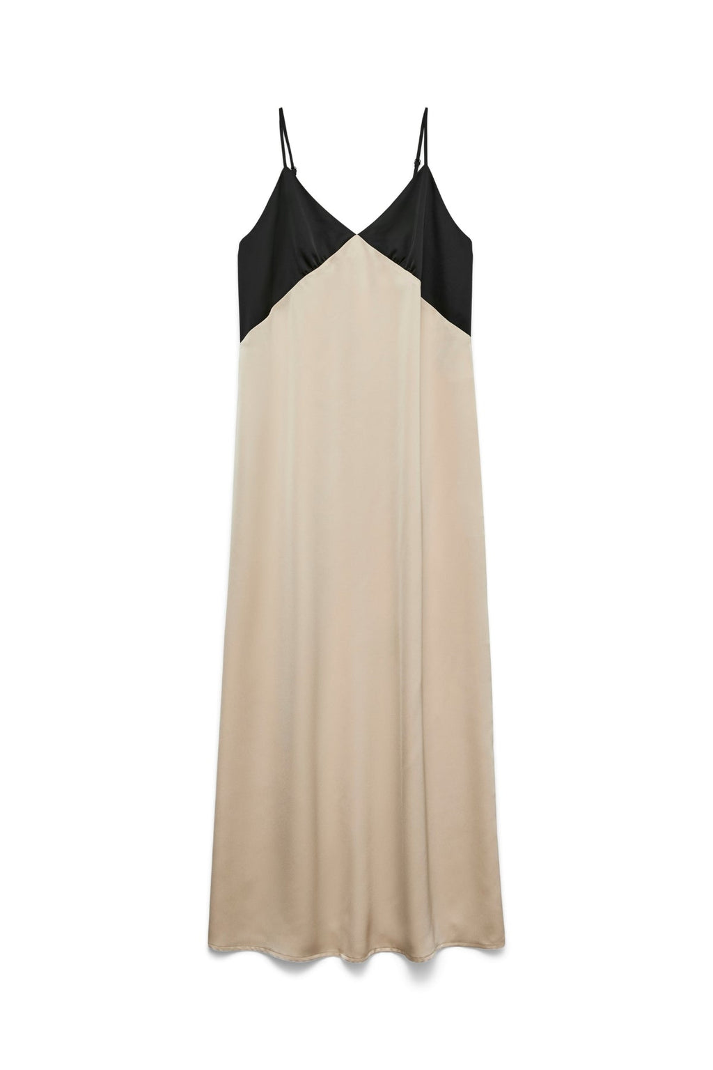 Abito alla caviglia con canotta Joy - Nero Contrasto di cemento