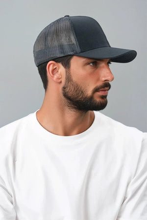 Cappellino retro Trucker - Nero
