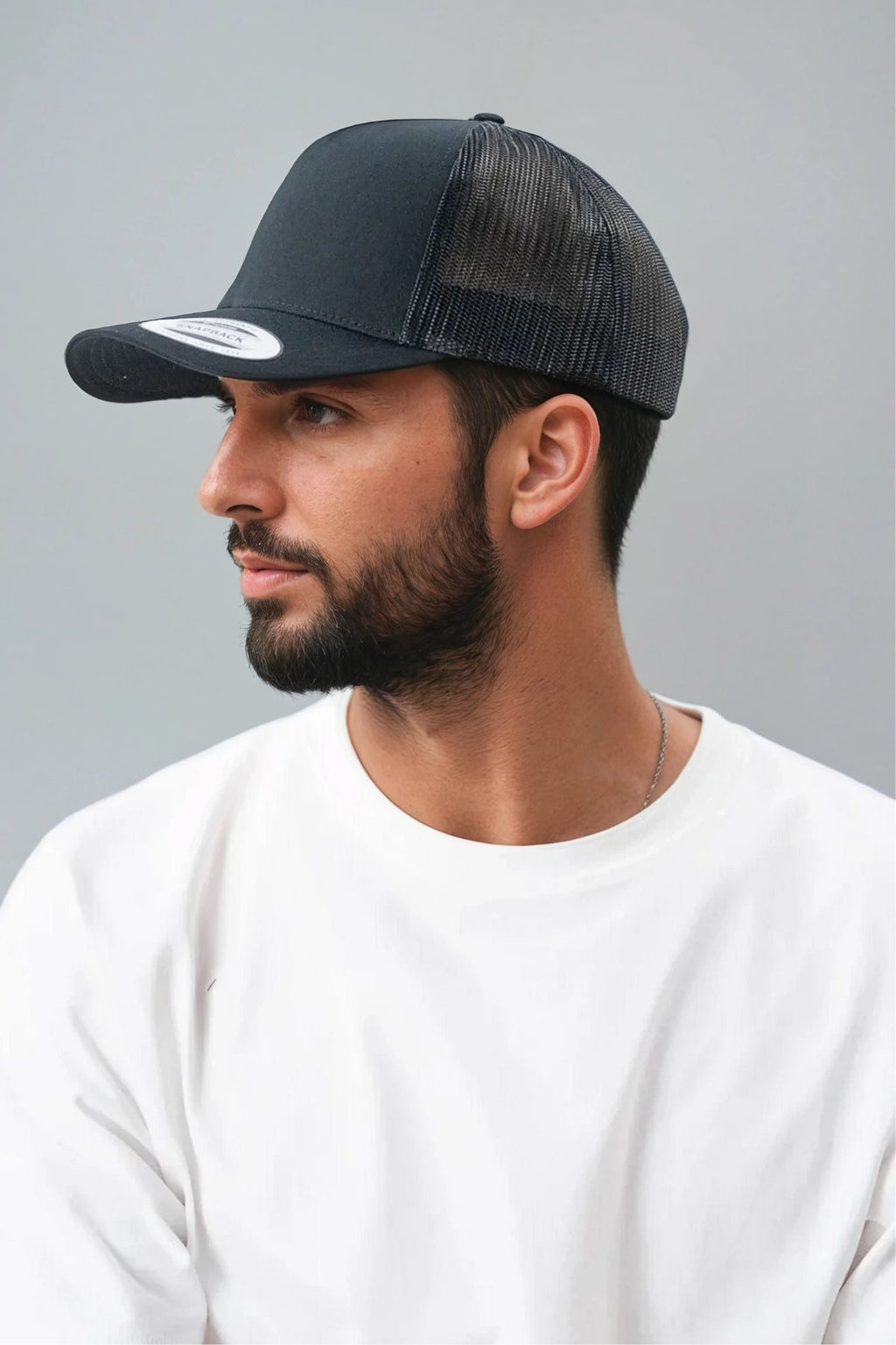 Cappellino retro Trucker - Nero