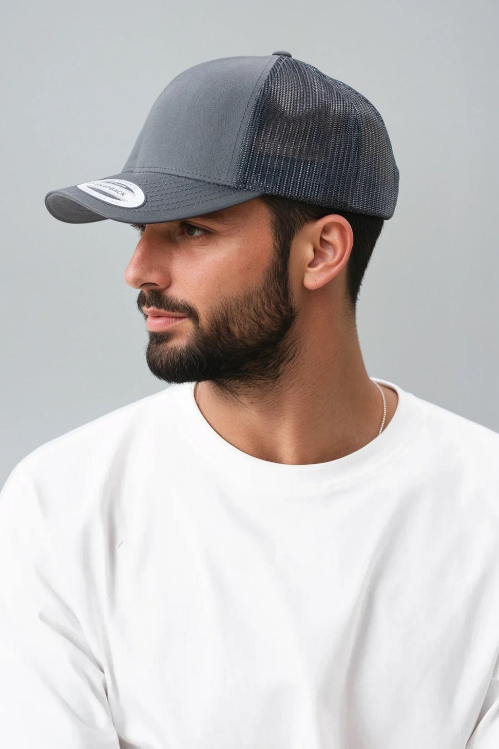Cappellino retro Trucker - Carboncino