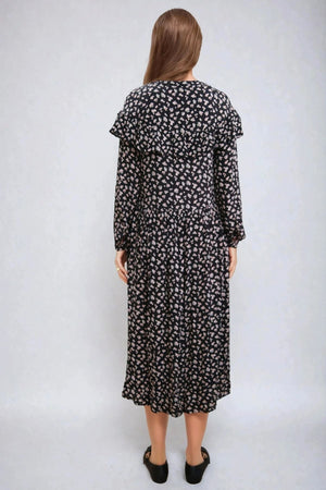 Amelia dress - Black flowered
