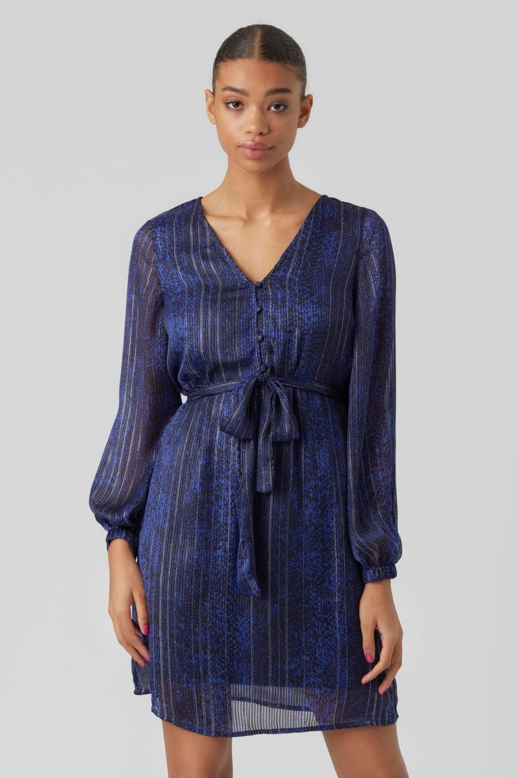 Nala V -Neck Kjole - Blue Sodalite