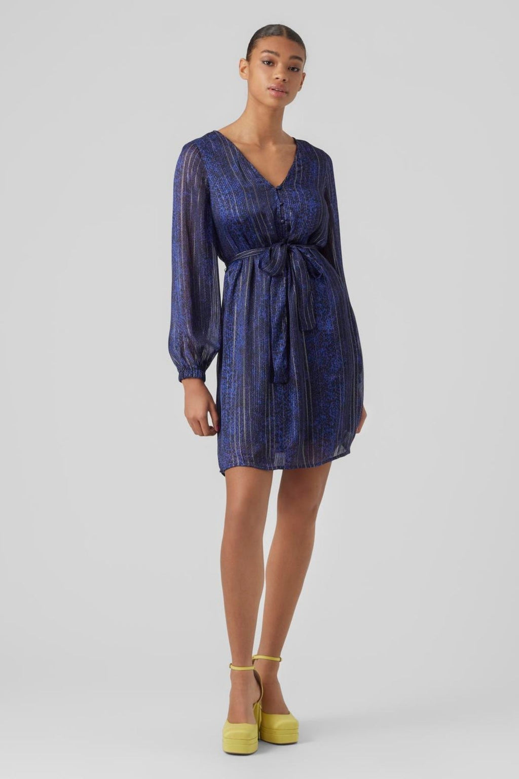 Nala V -Neck Kjole - Blue Sodalite