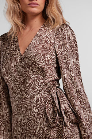 Juliet Wrap Kjole - Coffee di cicoria