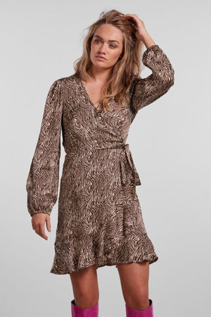 Juliet Wrap Kjole - Coffee di cicoria