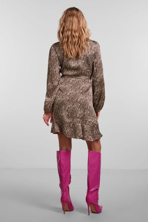 Juliet Wrap Kjole - Coffee di cicoria