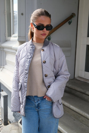 Giacca a blocchi trapuntata - grigio