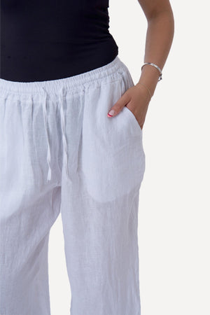 Astrid Lino Pants - Bianco