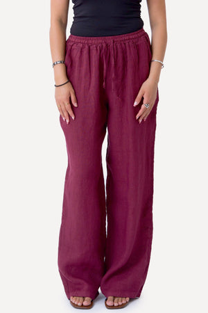 Astrid Lino Pants - Rosso