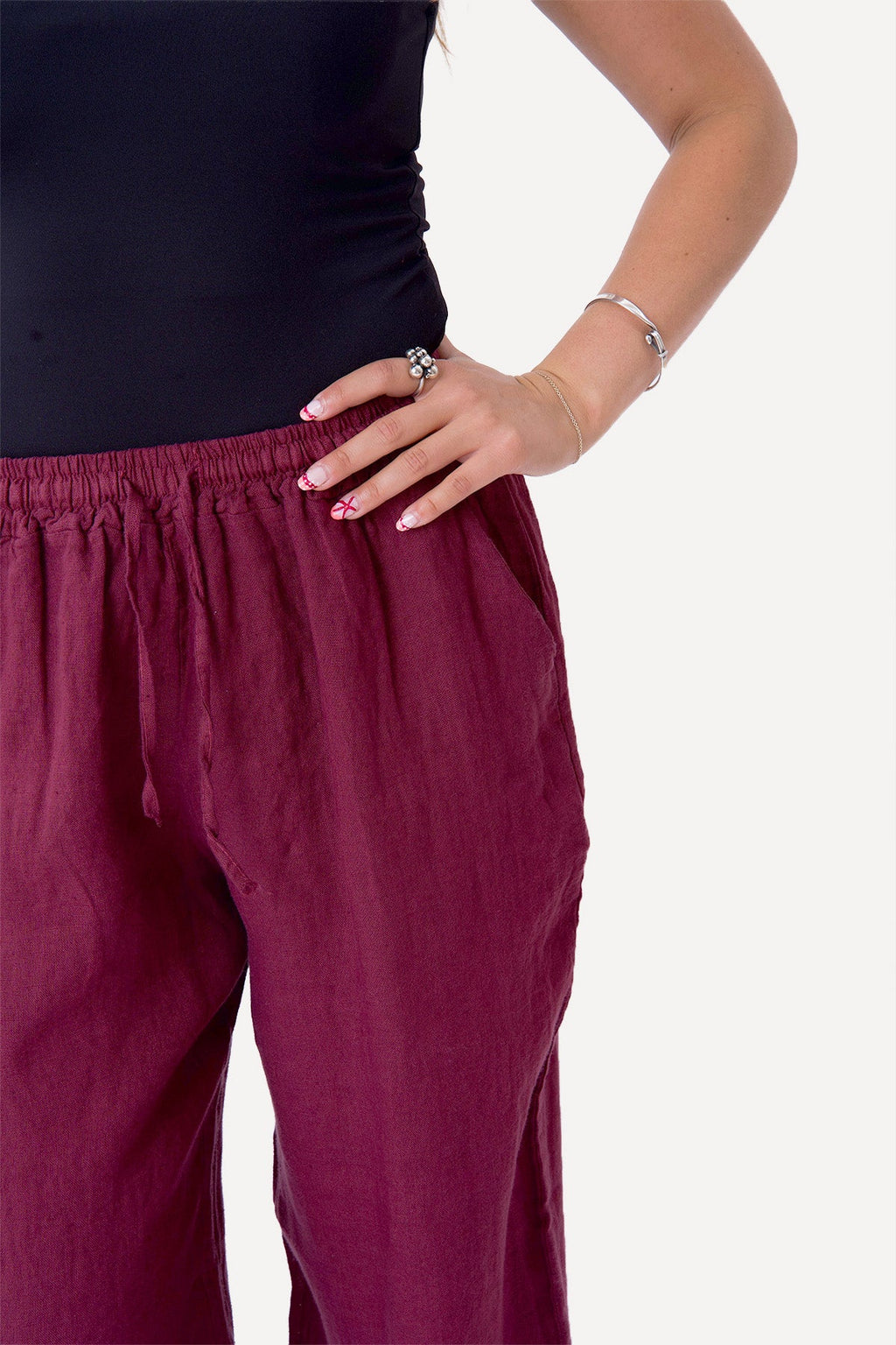 Astrid Lino Pants - Rosso