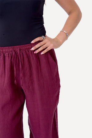 Astrid Lino Pants - Rosso