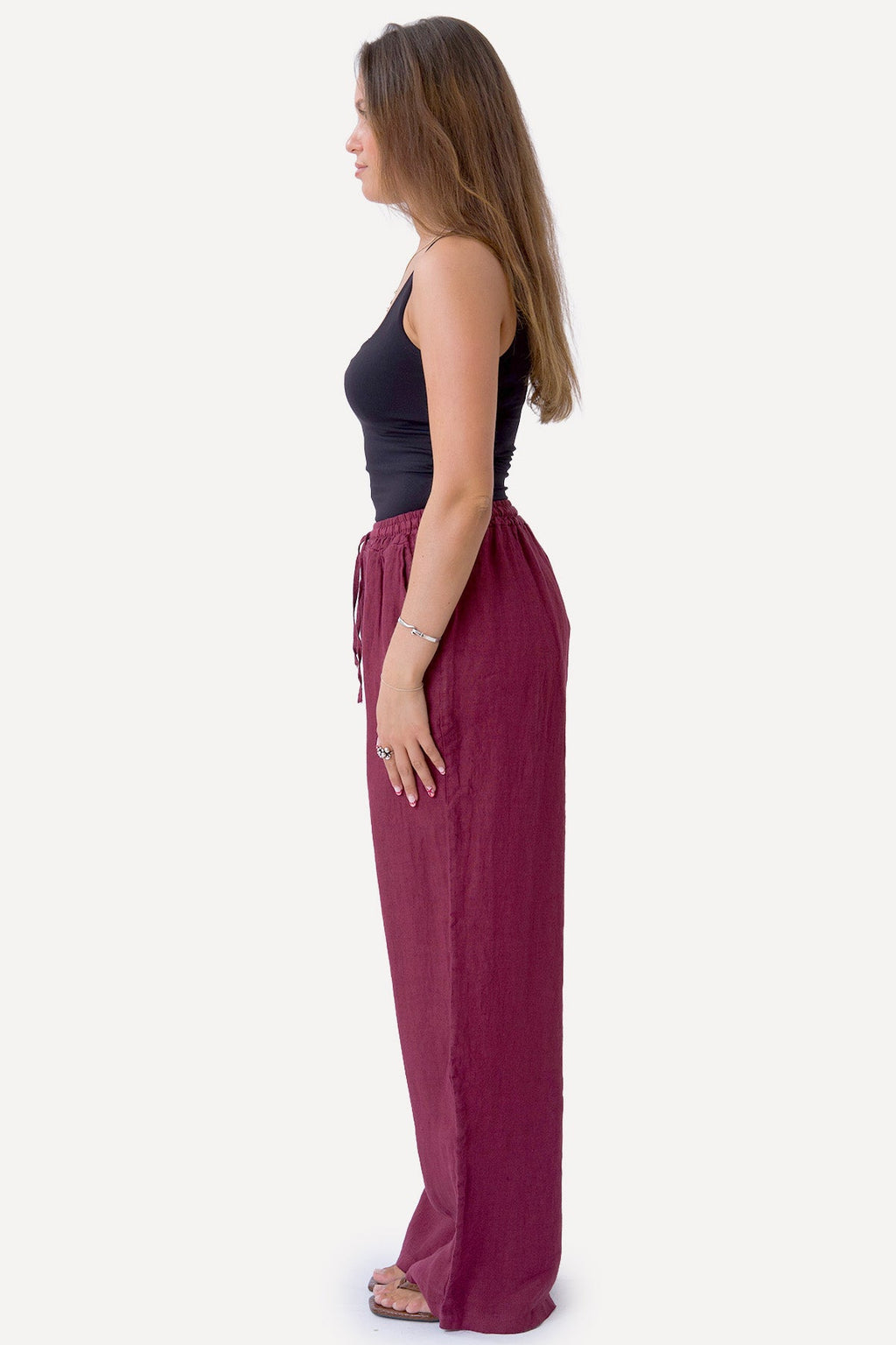Astrid Lino Pants - Rosso
