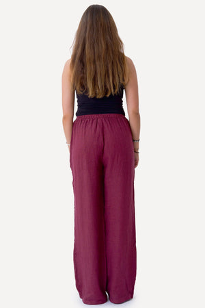 Astrid Lino Pants - Rosso