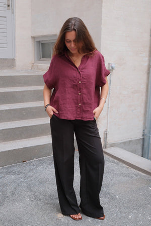 Camicia in lino Astrid - Rossa