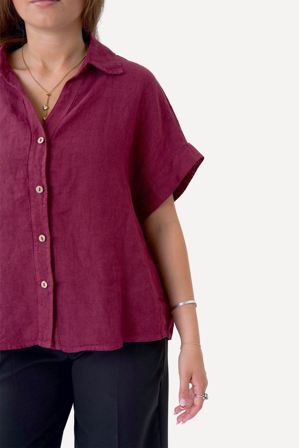 Camicia in lino Astrid - Rossa