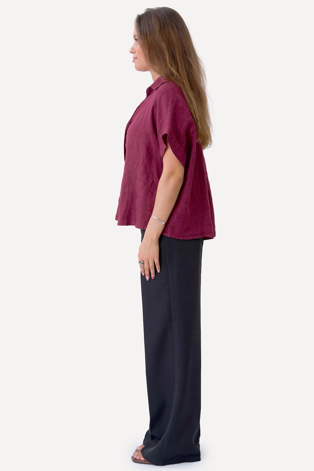 Camicia in lino Astrid - Rossa