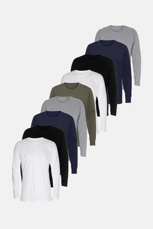 Basic Long Sleeve T-Shirt - Package Deal (9 pcs.)