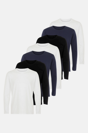 Basic Long Sleeve T-Shirt - Package Deal (7 pcs.)
