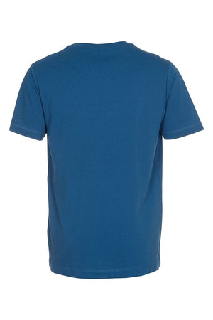 Basic T-shirt scollo a V - Blu Petrolio