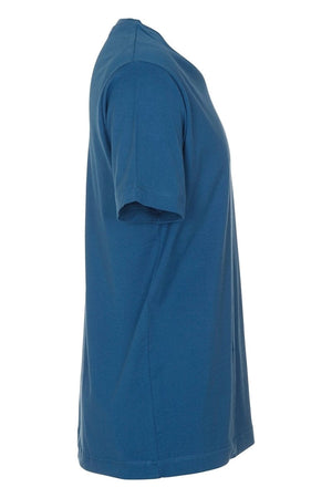 Basic T-shirt scollo a V - Blu Petrolio