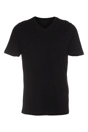Basic T-shirt scollo a V - Nero