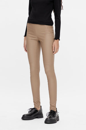 Belle Coated Leggings - Beige
