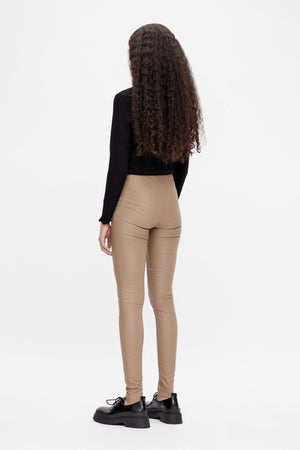 Belle Coated Leggings - Beige