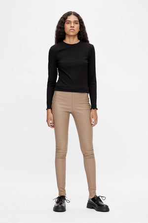 Belle Coated Leggings - Beige