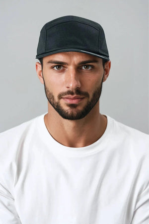 5 Panel Cap - Black