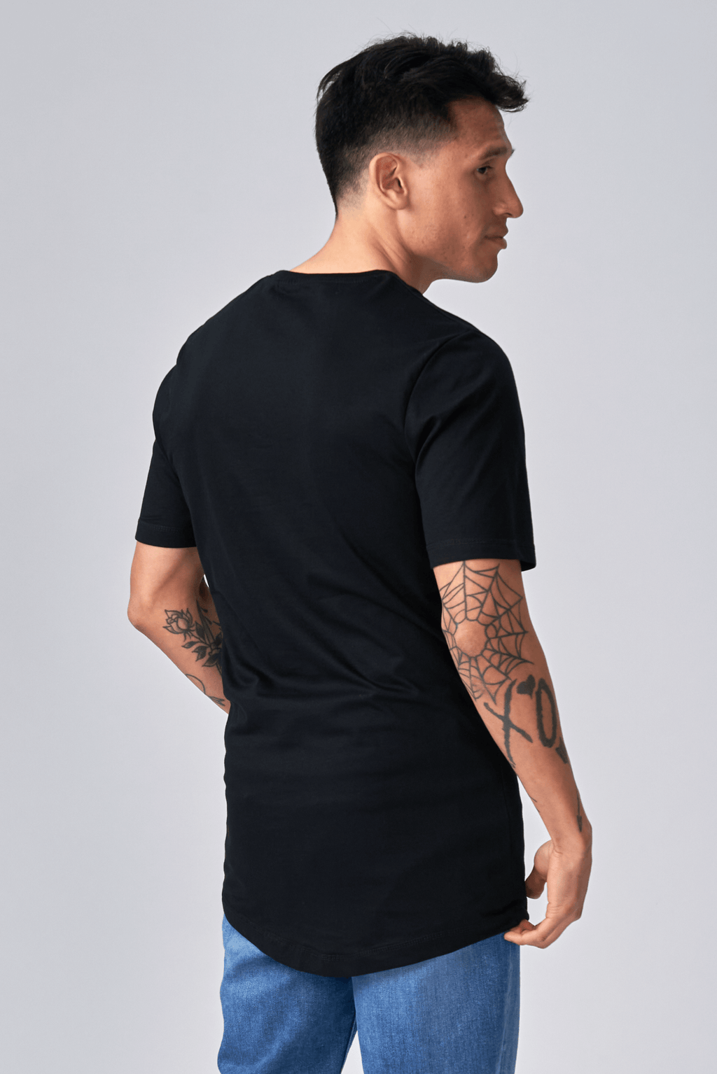 T -shirt lunga - nero