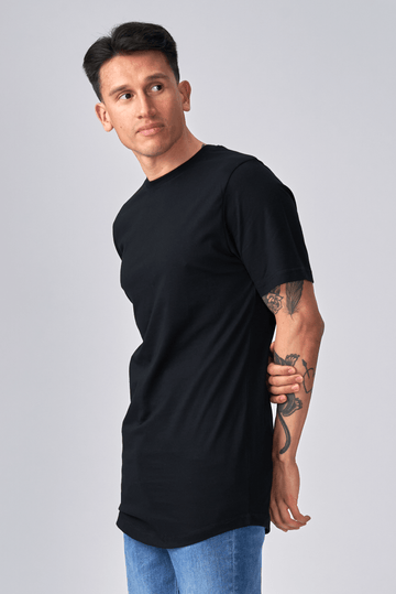 T -shirt lunga - nero